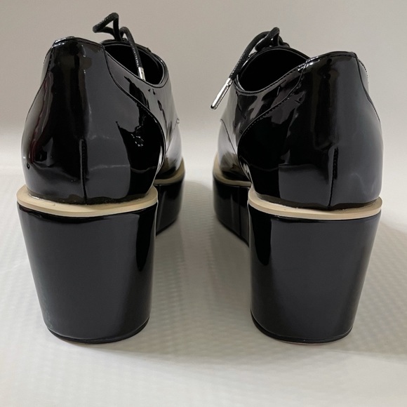 SOLD 😃 DESIGN LAB Black Patent Leather Platform Shoes Sz 7 - Picture 14 of 16